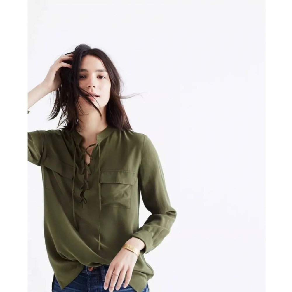 MADEWELL silk blouse sz M